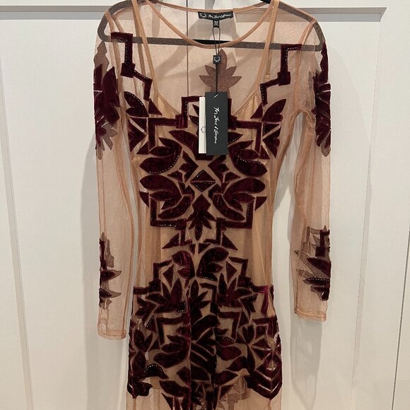 For Love And Lemons Burgundy Mini Dress - Picture 5 of 6